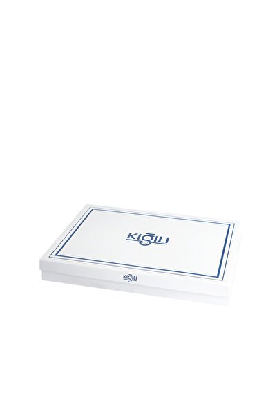 Kiğılı Λεπτομερές σετ βαμβακερής πιτζάμας 2 τεμαχίων με διπλή ραφή ώμου με λαιμόκοψη