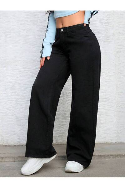 WKM Women's Baggy Fit Denim Jean Washable Pants