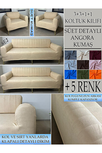 Home SÜET ŞÖNİL KUMAŞ 3+3+1+1 KOMPLE GİYDİRME KANEPE&ÇEKYAT, BOHEM, vb. MODEL...