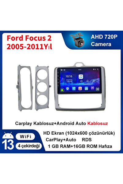 coni Ford Focus 2 2005-2011Yıl 1GB Ram 16GB Rom Multimedya Kablosuz Carplay N...