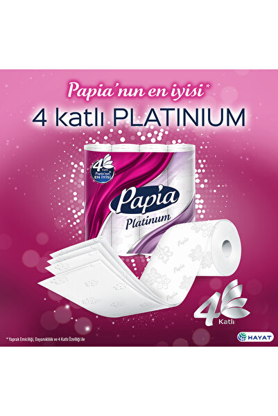 Papia Platinum Tuvalet Kağıdı 96 Rulo (32 Rulo X 3 Paket)