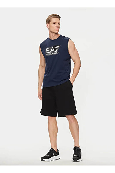 EA7 Bisiklet Yaka Lacivert Erkek T-Shirt 3DPT80PJ02Z