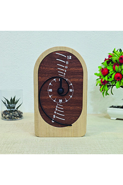 CNZ WOOD Geometrik Fibonacci Masa Saati