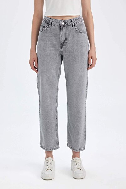 DeFacto Pantaloni lavabili cu talie înaltă, drepte, până la gleznă, D8104ax24au