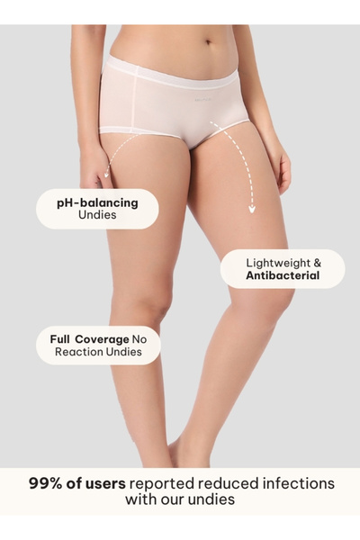 Intimate Queen Corn Bae Lacy Boyshorts – CloudSoft Luxury, Made from Corn Fiber | Soothes Skin, No Roll-Ups