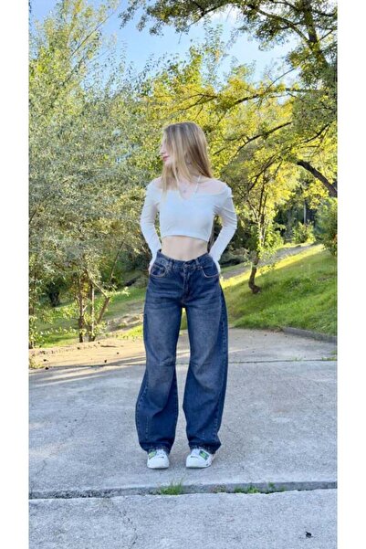 sion jeans Y2K TOKYO TREND MODA BAGGY talie înaltă COMFORTABLE DIZI PENSLİ CU CATARAMĂ