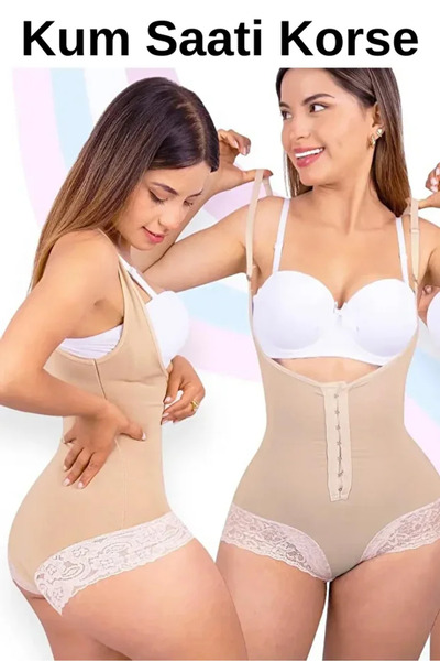 SWEETKORSE Κορσέ φόρμας εφέ σύσφιξης με λεπτομέρεια λέιζερ κοπής με εφέ κλεψύδρας και λεπτομέρεια παπαρούνας