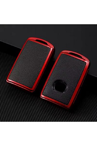 VTH Husă cheie Mazda 3 butoane lateral din silicon TPU cu 3 butoane - Roșu