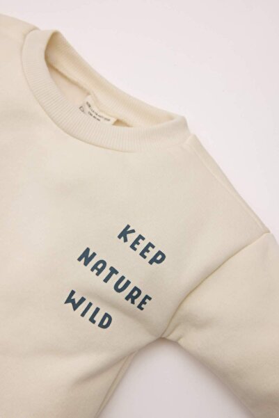 DeFacto Baby Boy 2 Stück Set Rundhals bedrucktes T-Shirt Salopet D5406A524WN