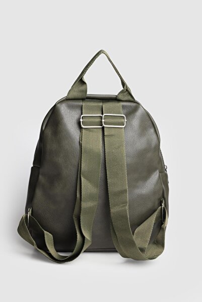 La La'Graccio Paris La'Graccio Paris Γυναικείο σακίδιο πλάτης από τεχνητό δέρμα Nales Donma Χακί Πράσινο
