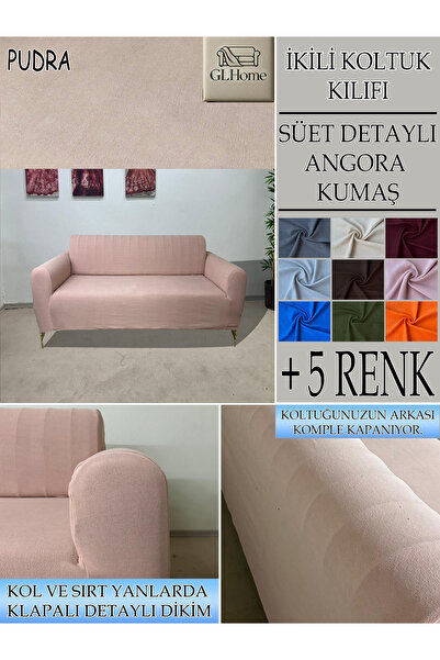 Home SÜET ŞÖNİL KUMAŞ ÇİFT KİŞİLİK KOMPLE GİYDİRME 2'Lİ KANEPE, BOHEM, vb MOD...