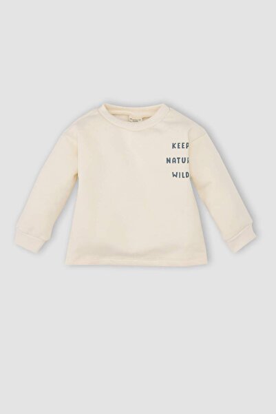 DeFacto Baby Boy 2 Stück Set Rundhals bedrucktes T-Shirt Salopet D5406A524WN