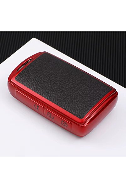 VTH Husă cheie Mazda 3 butoane lateral din silicon TPU cu 3 butoane - Roșu