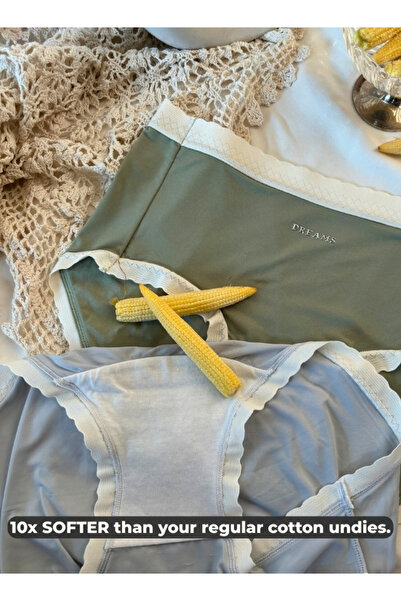 Intimate Queen Corn Bae Lacy Boyshorts – CloudSoft Luxury, Made from Corn Fiber | Soothes Skin, No Roll-Ups