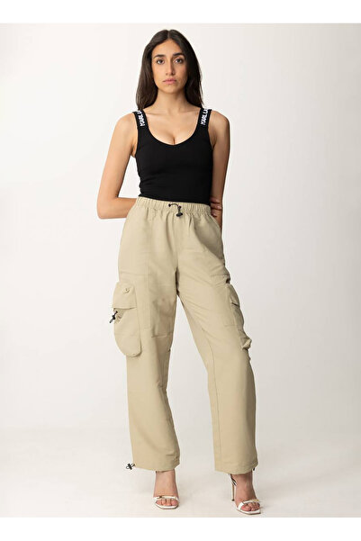 Karl Lagerfeld Jeans U Yaka Düz Siyah Kadın Atlet 241J1705