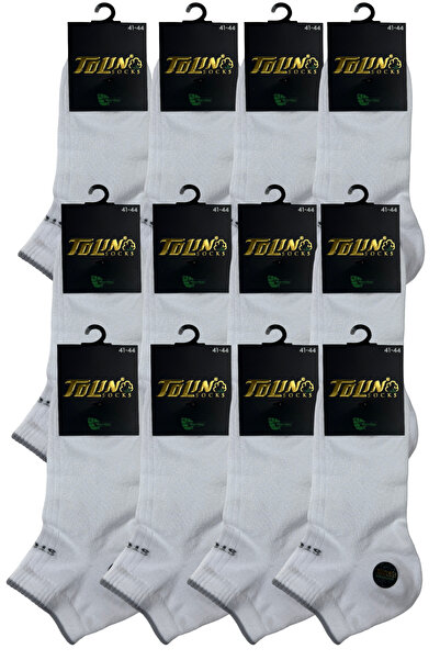 TOLIN Білий бамбуковий комплект шкарпеток - чоловічий, 12 пар 10533