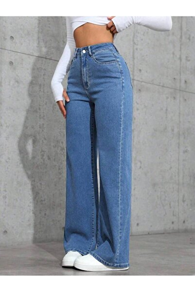 WKM Pantaloni de damă din denim cu croiala largi, lavabili