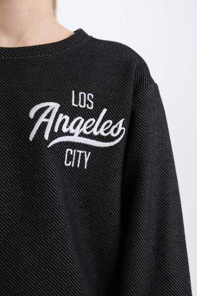 DeFacto Erkek Çocuk 2'li Takım Baskılı Sweatshirt Eşofman Altı D7869A8NS