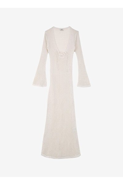 People By Fabrika Bej Kadın Uzun Plaj Elbisesi BSPBF4SL-ELB5599