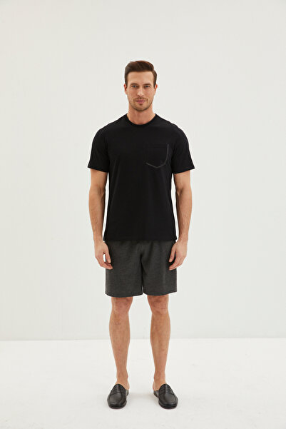 Kiğılı Kontrast Yakalı 2'li Şort Pamuk Pijama Takımı