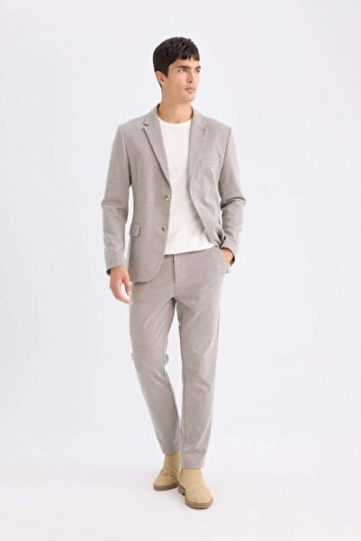 DeFacto Gabardin Pantolon Tailored Regular Fit Normal Kesim Cepli Düz Paça A8102AX24AU