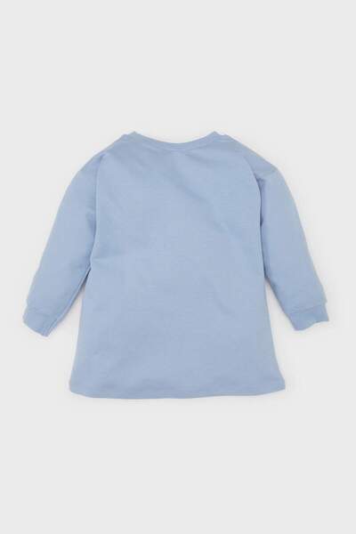 DeFacto Kız Bebek Disney Lilo & Stitch Bisiklet Yaka Uzun Kollu Sweat Elbise D8439A524AU