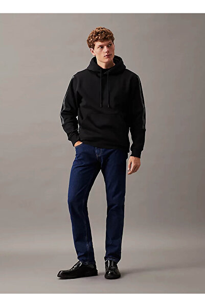 Calvin Klein Jeans Kapüşon Yaka Siyah Erkek Sweatshırt J30J325632BEH LOGO TAPE HOODIE
