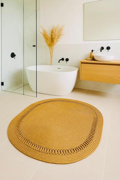 ModaCardin Jute Patterned Gift Hooded Bath and Balcony Mat