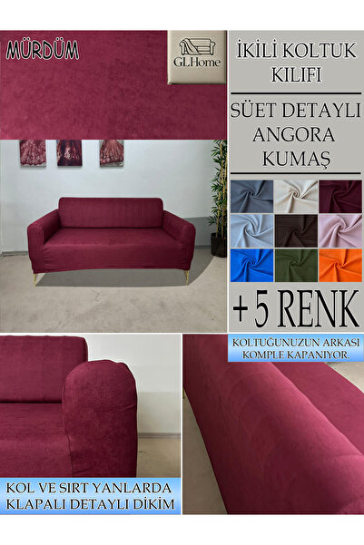 Home SÜET ŞÖNİL KUMAŞ ÇİFT KİŞİLİK KOMPLE GİYDİRME 2'Lİ KANEPE, BOHEM, vb MOD...