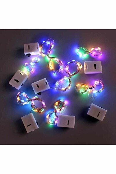 RAHİSON 2 Metre Peri Led Mini Güç Kutulu Dekoratif Led Piller Dahildir 1 Adet Rgb