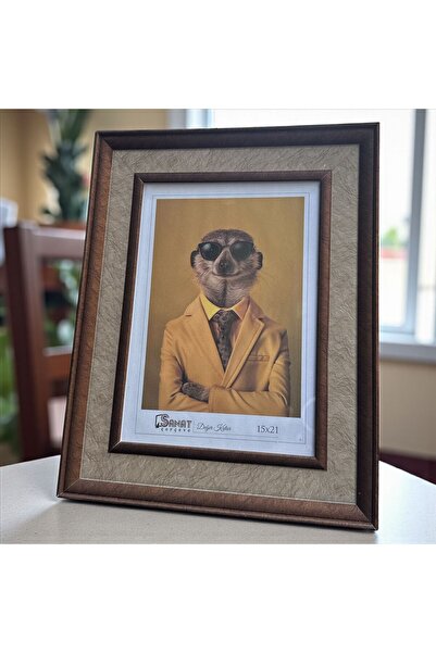 Peramari Decorative Wooden Art Picture Frame Brown-Cream 15X21 cm