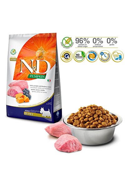 N&D Tahılsız Kuzulu&Balkabaklı Mini Irk Yetişkin Köpek Maması 2,5 KG