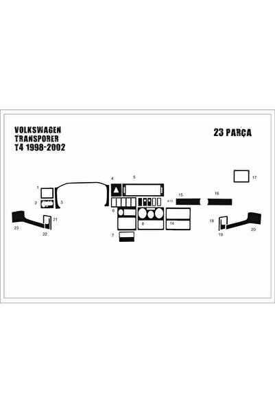 Marscockpitdesign غطاء كونسول توربيدو لفولكس فاجن ترانسبورتر تي 4 1998-2003 2...