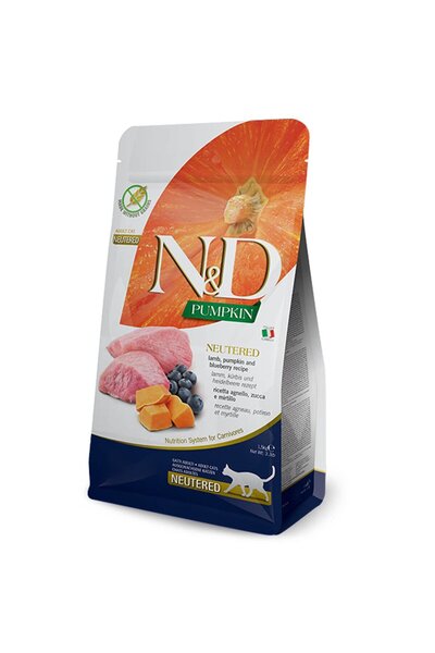 N&D Pumpkin Kuzu Yaban Mersini Kısırlaştırılmış Kedi Maması 1,5 Kg