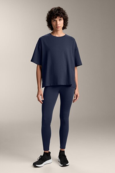 Oysho Boxy short-sleeved cotton blend T-shirt