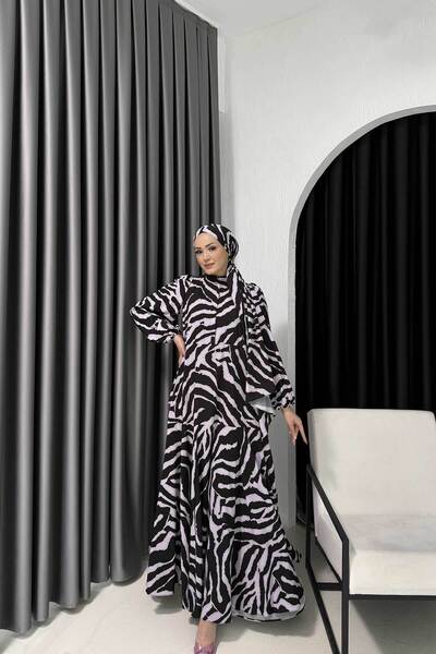 Melike Tatar LILA Patterned Shawl Dress - 32-2215