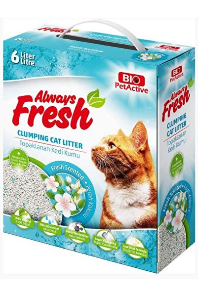 Bio PetActive Always Fresh Ferah Kokulu Topaklanan Bentonite Kedi Kumu 6 Lt
