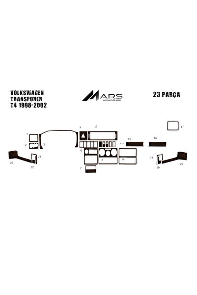Marscockpitdesign غطاء كونسول توربيدو لفولكس فاجن ترانسبورتر تي 4 1998-2003 2...