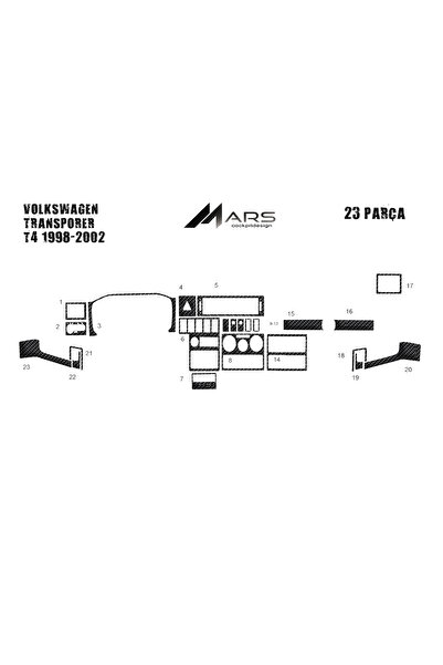 Marscockpitdesign غطاء كونسول توربيدو لفولكس فاجن ترانسبورتر تي 4 1998-2003 2...