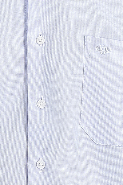 Kiğılı Uzun Kol Regular Fit Pamuk Düğmeli Yaka Gömlek