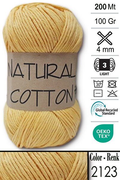 Diva İplik Diva Natural Cotton 2123 Κίτρινο