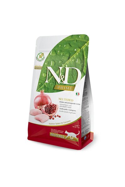 N&D Tahılsız Tavuklu Narlı Kısırlaştırılmış Kedi Maması 1,5 Kg