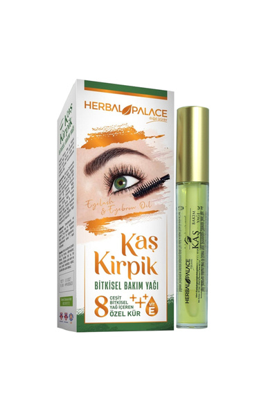 Herbal Palace Traditional Formula Eyebrow & Eyelash Serum – 8 Different Oils, Vitamin E, Fast Lengthening Effect