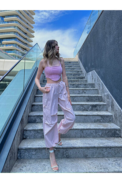 ZDN JEANS W1739 PUDRA PARAŞÜT PANTOLON