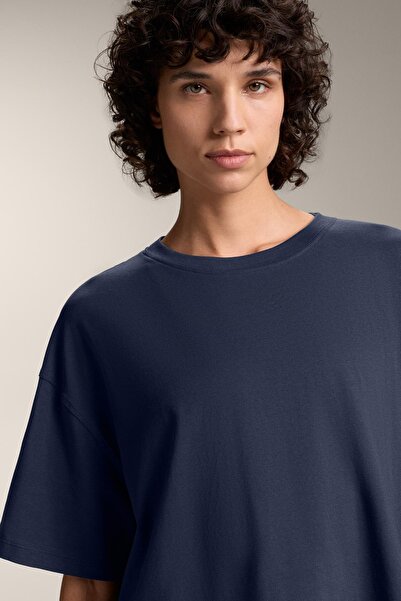 Oysho Boxy short-sleeved cotton blend T-shirt
