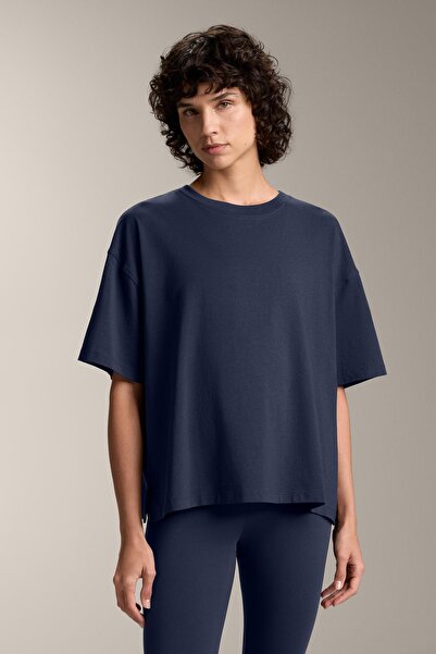 Oysho Boxy short-sleeved cotton blend T-shirt
