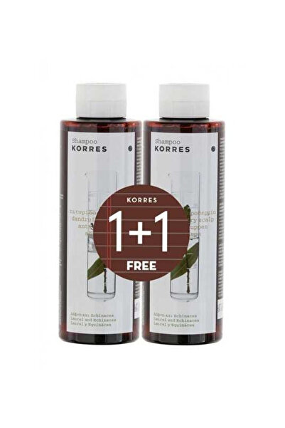 korres Laurel & Echinacea for Dandruff & Dry Scalp 1+1 Free 2x250 ml