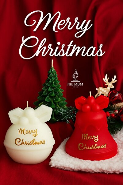 Nil Mum Yeni Yıl Noel Mum Yılbaşı Soya Mum | 3 Parça Süper Christmas Set |