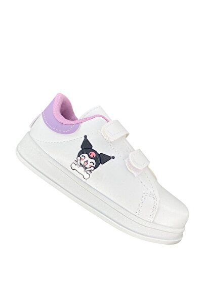 ALTUNTAŞ Chrome Printed Girls' Boys' Unisex Cirt Velcro Lightweight Sports Shoes Lilac