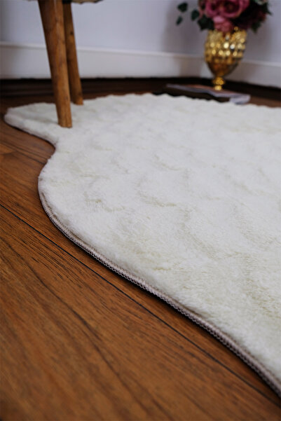 aymira home Bubble POST Kaymaz Taban Krem Yumuşak Peluş Halı Yolluk Yatak Odası Takımı Çoçuk Post Salon